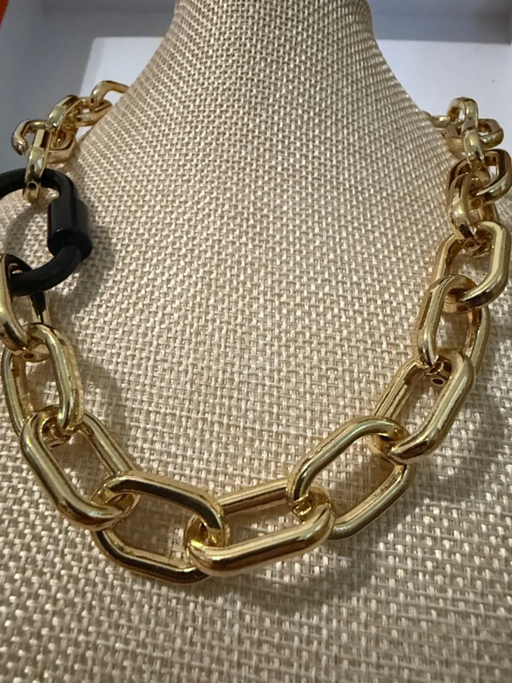 Allie+Bess Joan Gold tone Chain Link Necklace and Bracelet Set